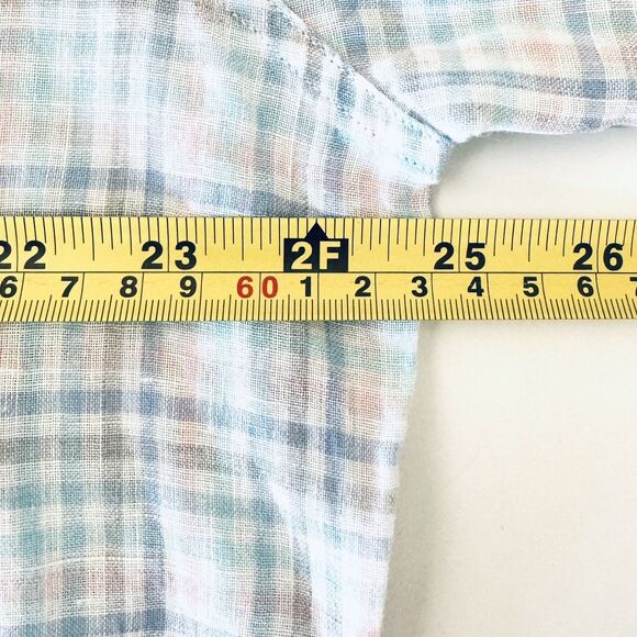 Frank & Eileen Men’s Plaid Paul Button Up Linen Long Sleeve Made In USA - Picture 6 of 12